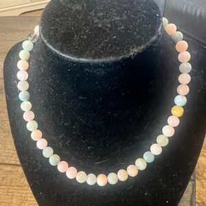 Rare! Loren Stewart 14k safety pin clasp beaded necklace. Beautiful piece!😍